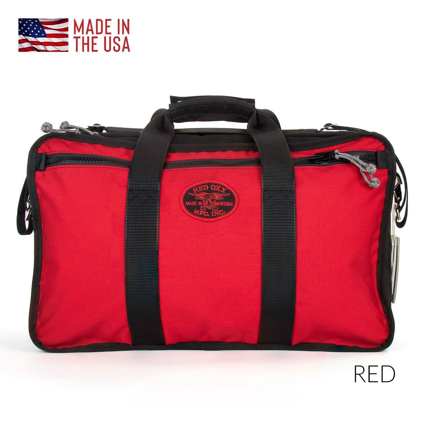 Red Oxx Mfg Air Boss Carry On Bag Iris Color Ultimate Business Travel Partner 3 Compartment Design Made in The U.S.A