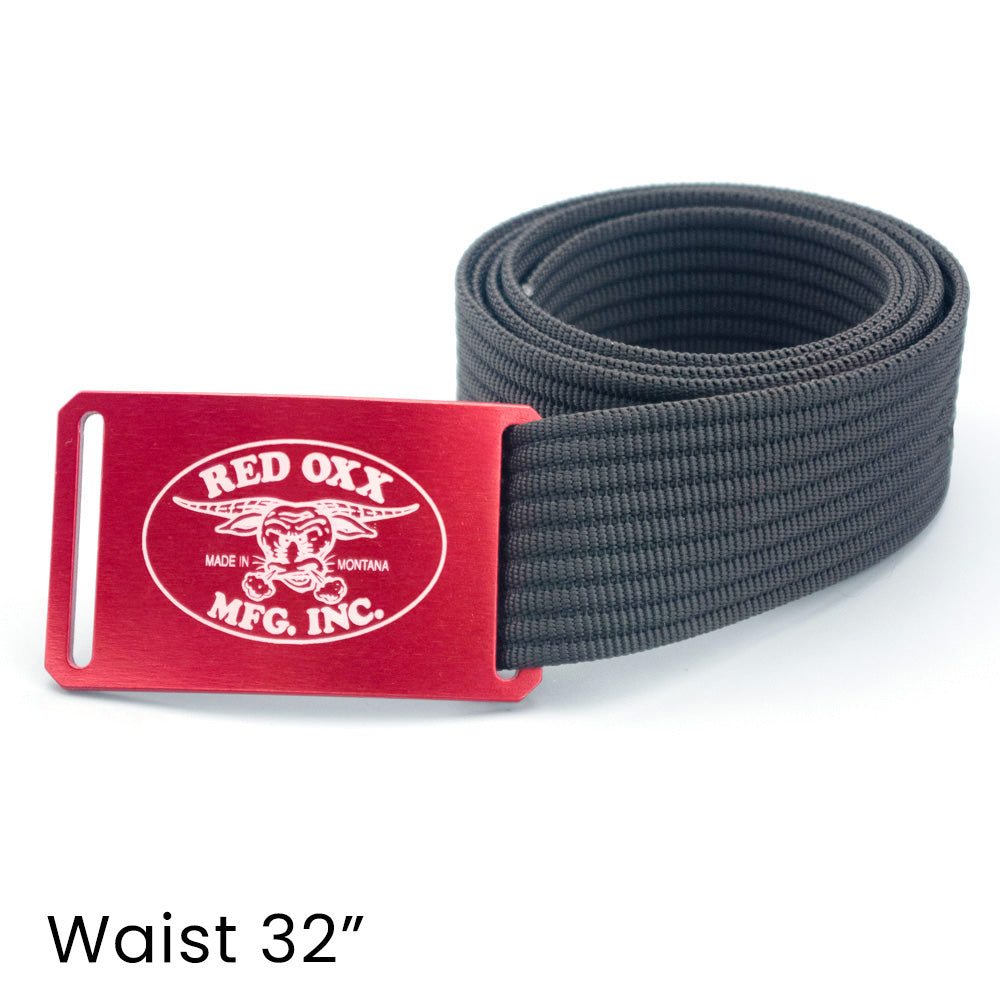 Infinitely Adjustable Web Belt Grip6 Red Oxx Logo Buckle