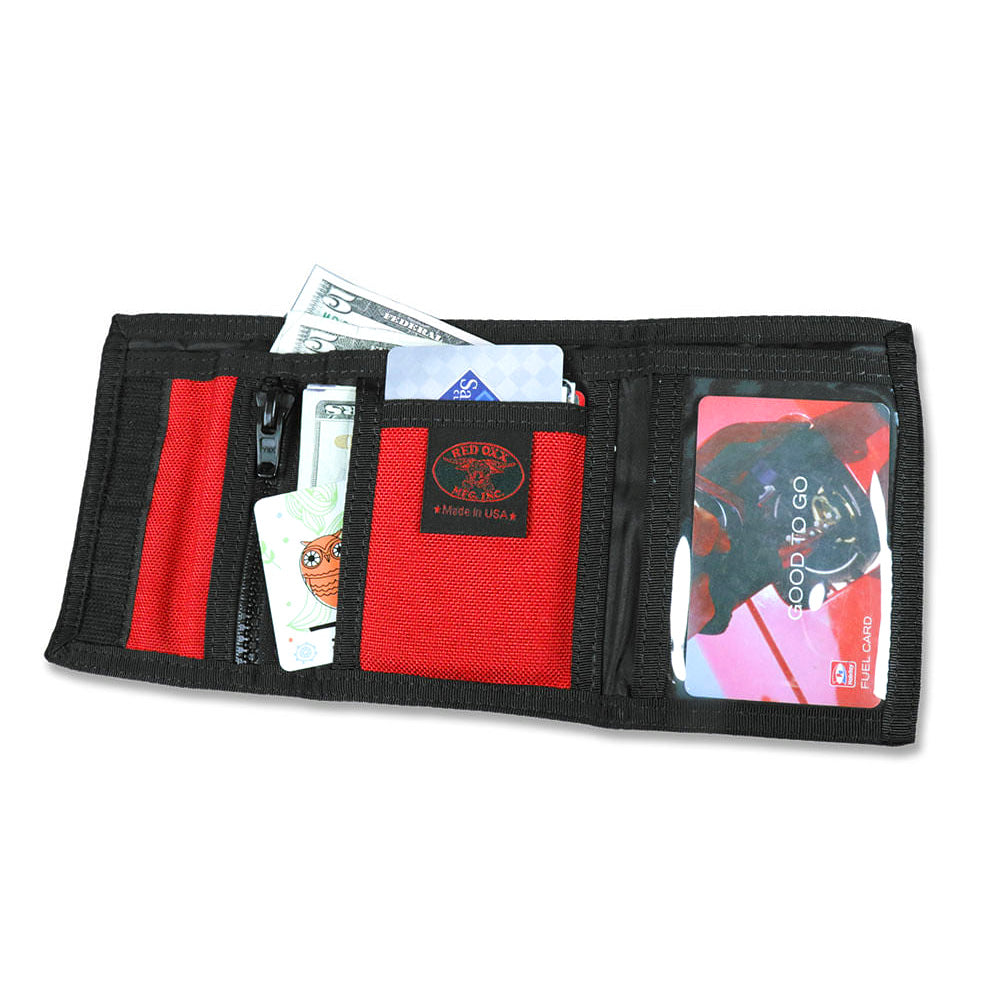 Nylon Velcro Tri-fold - Rigger Wallet - 12 colors - Red Oxx Mfg